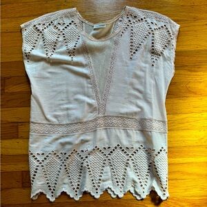 Ulla Johnson / Blush pink eyelet top